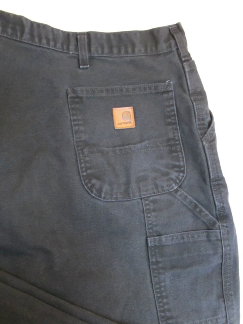 Carhartt Men's Loose Straight Washed Duck Dungaree Black Size 52x32 (55)
